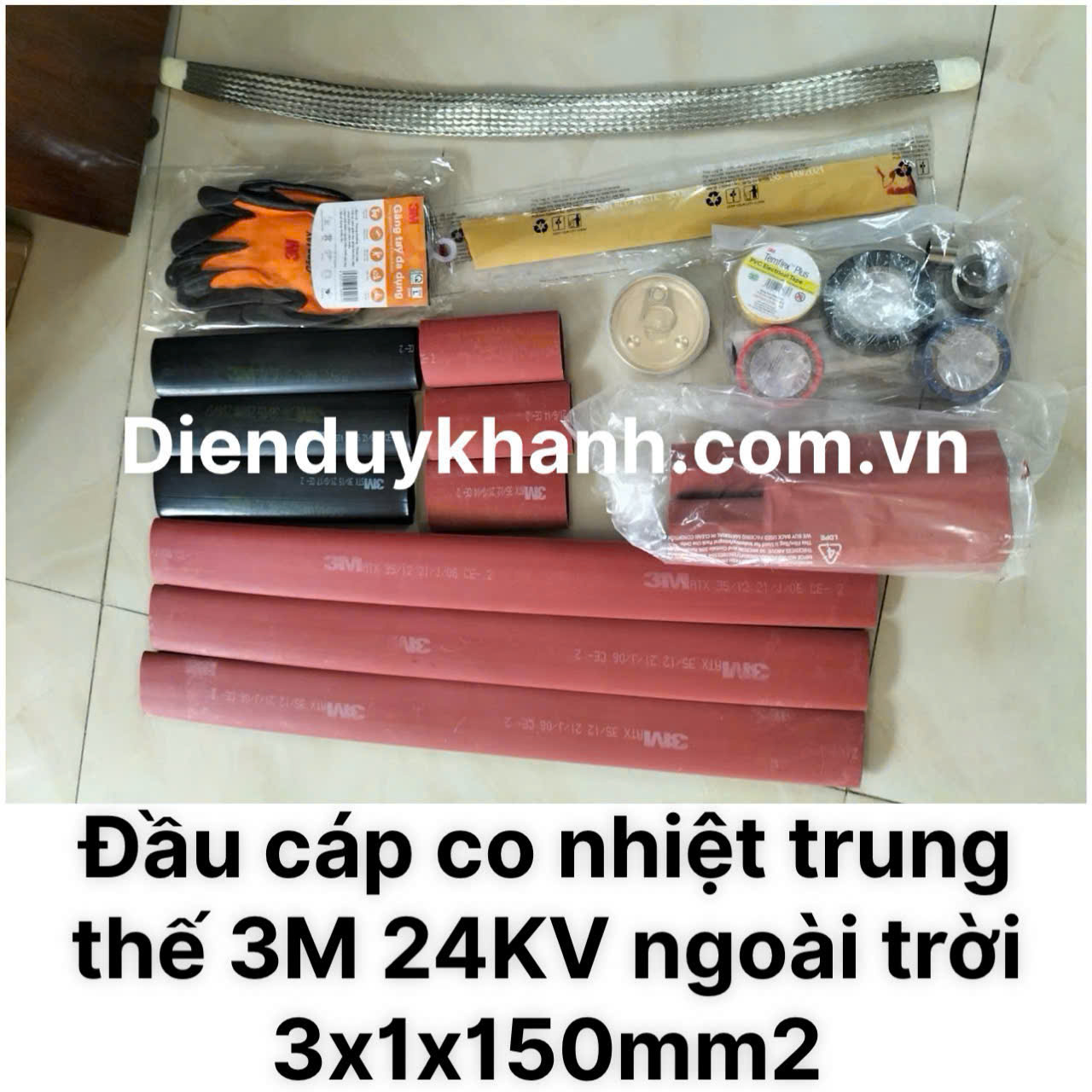 Đầu Cáp Co Nhiệt Trung Thế Ngoài Trời 24KV OD 1C (K)6S-150 ( 3x1x150mm2) MHO